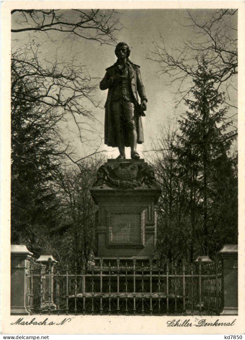 Marbach A. N., Schillers Denkmal - Marbach