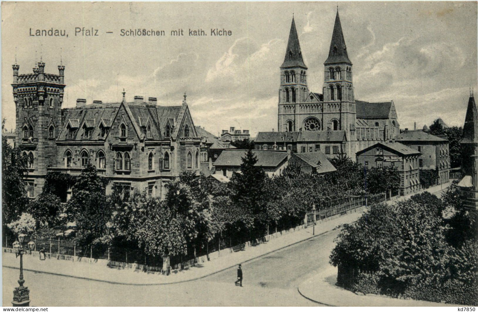 Landau Pfalz, Schlösschen Mit Kath. Kirche - Landau