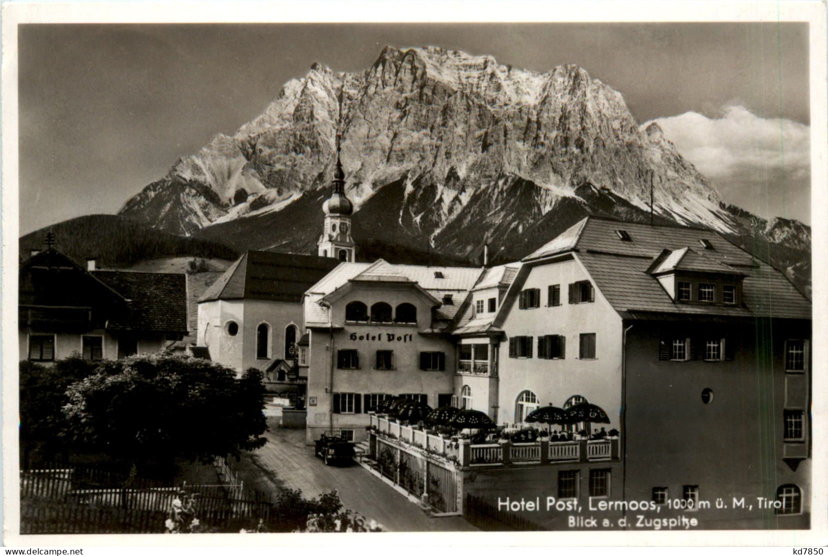 Lermoos, Hotel Post, Blick A.d. Zugspitze - Reutte