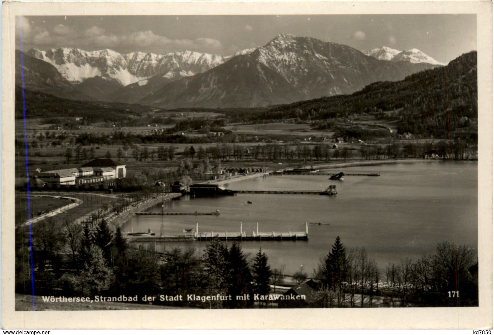 Wörthersee, Strandbad Der Stadt Klagenfurt Mit Karawanken - Klagenfurt