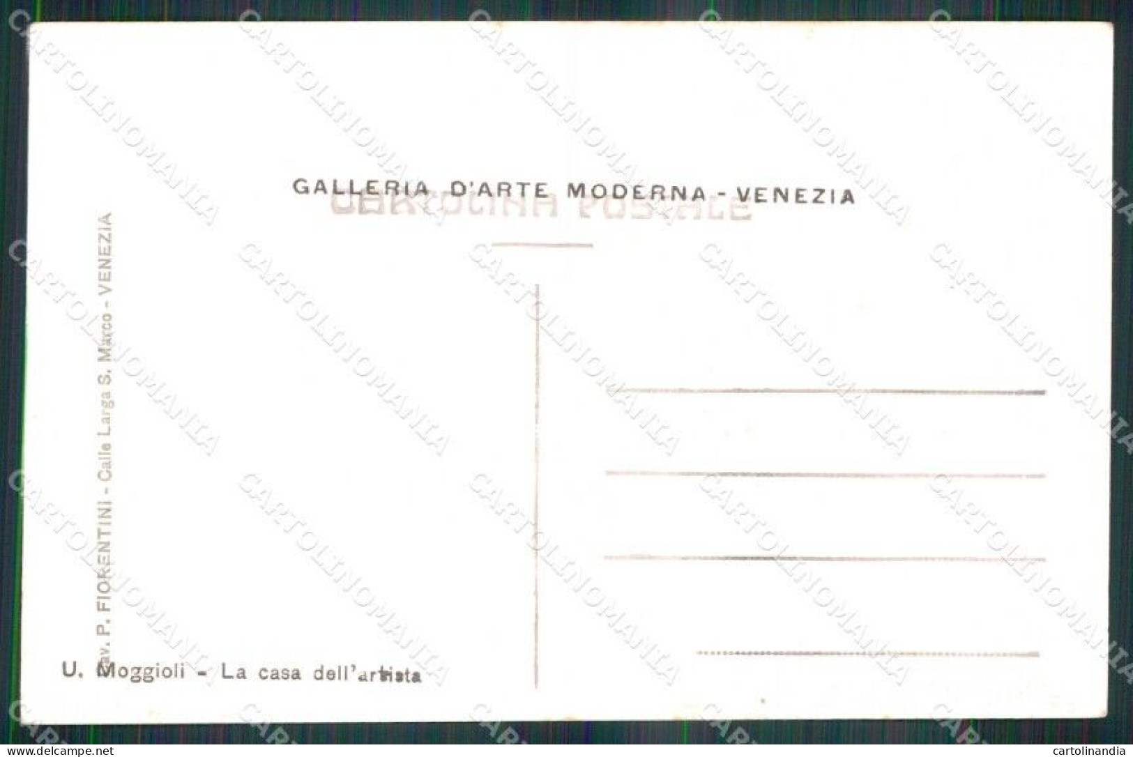 Venezia Città Galleria Arte Moderna Casa Dell'Artista Foto Cartolina RT8167 - Venetië (Venice)