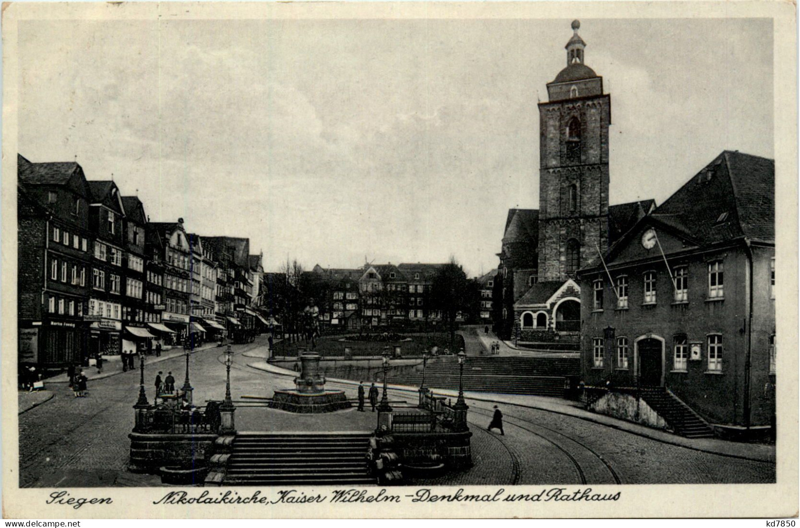 Siegen, Nikolaikirche, Kaiser-Wilhelm-Denkmal Und Rathaus - Siegen