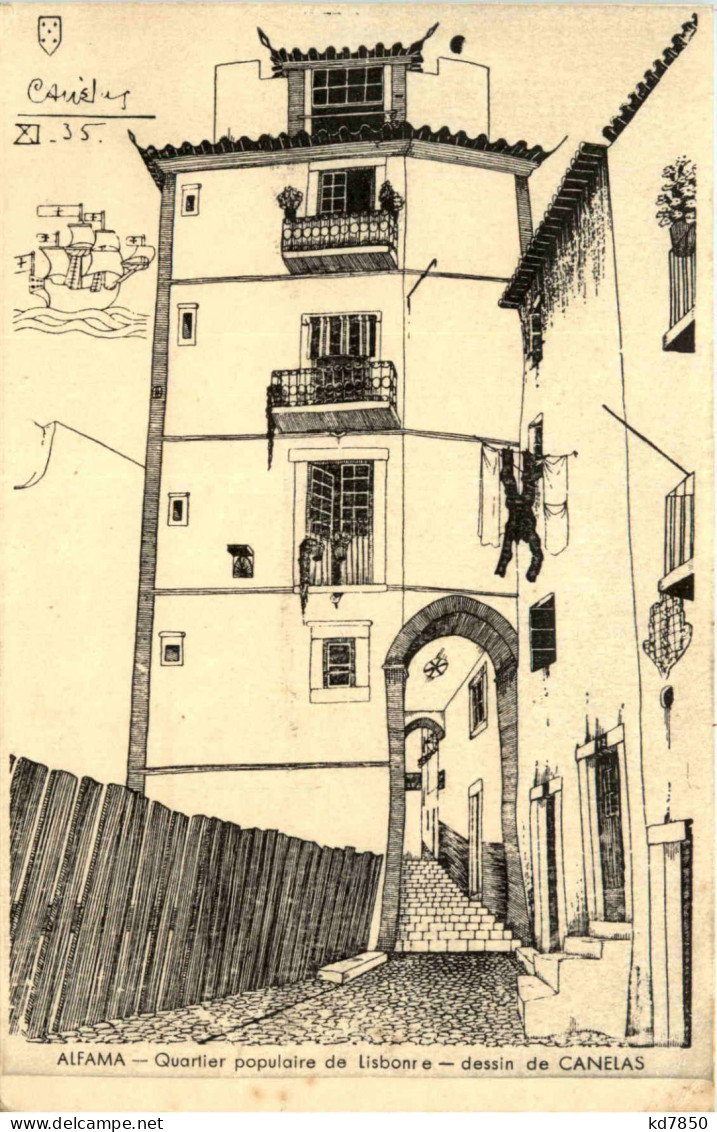 Alfama - Lisboa - Dessin De Canelas - Lisboa