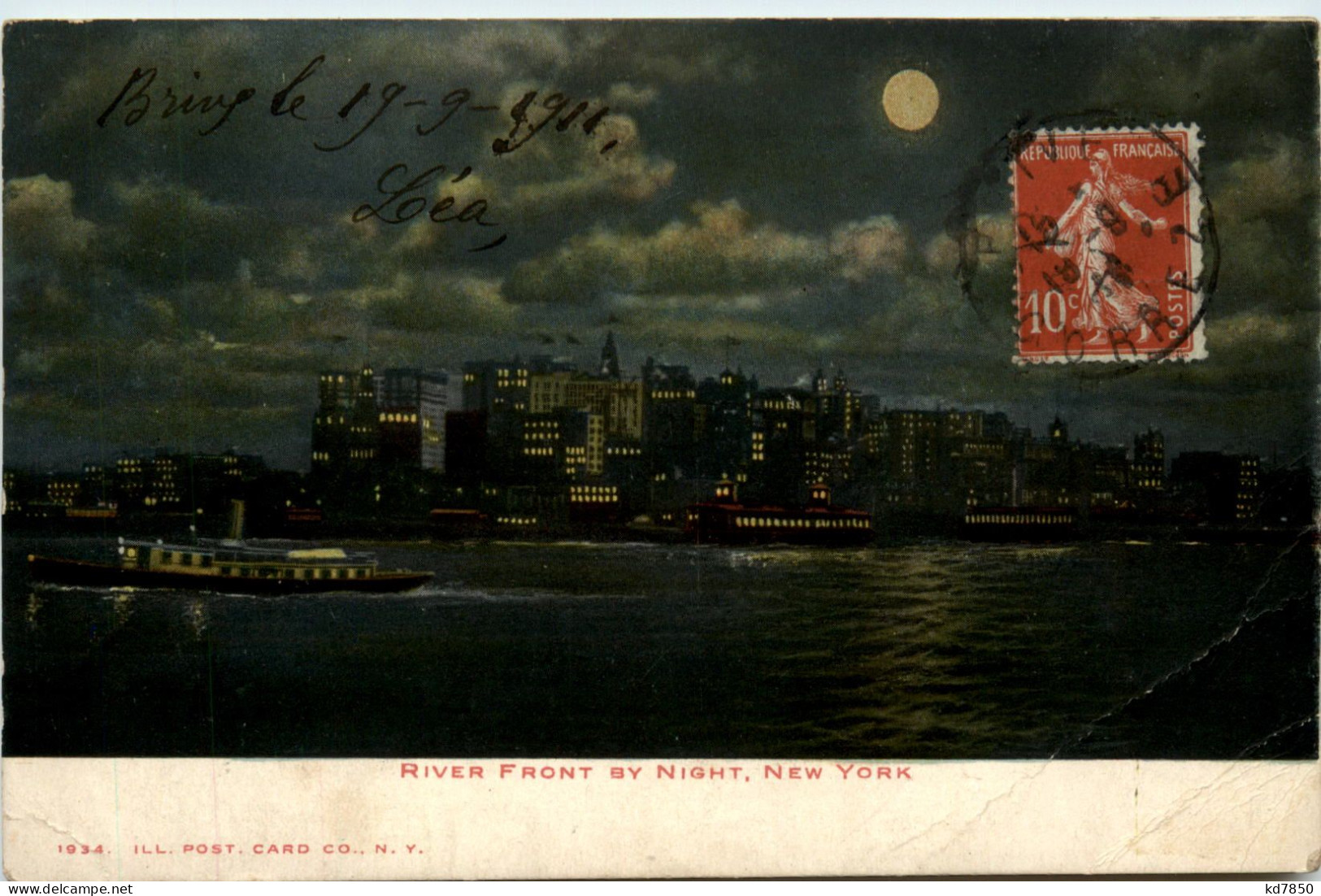 New York City - River Front By Night - Autres & Non Classés