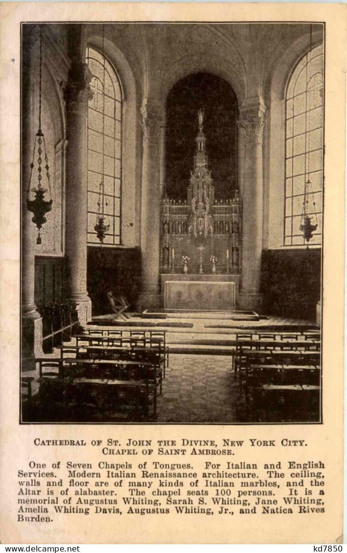 New York - Cathedral Of St. John - Autres & Non Classés