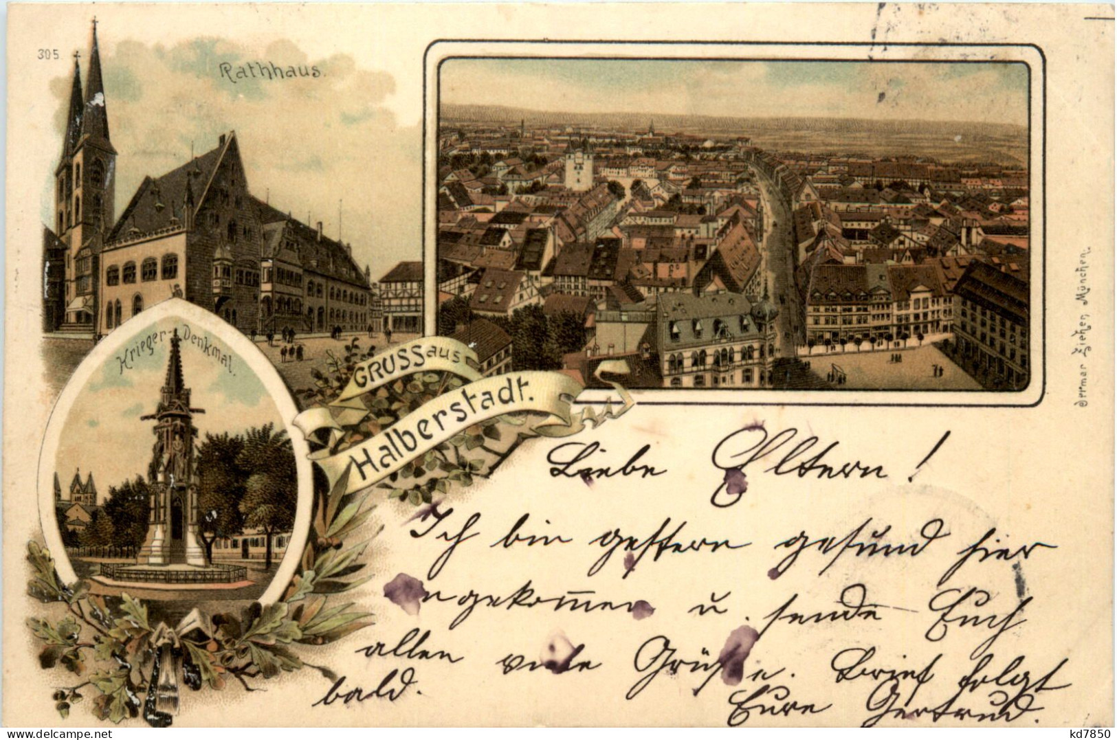 Gruss Aus Halberstadt - Litho - Halberstadt