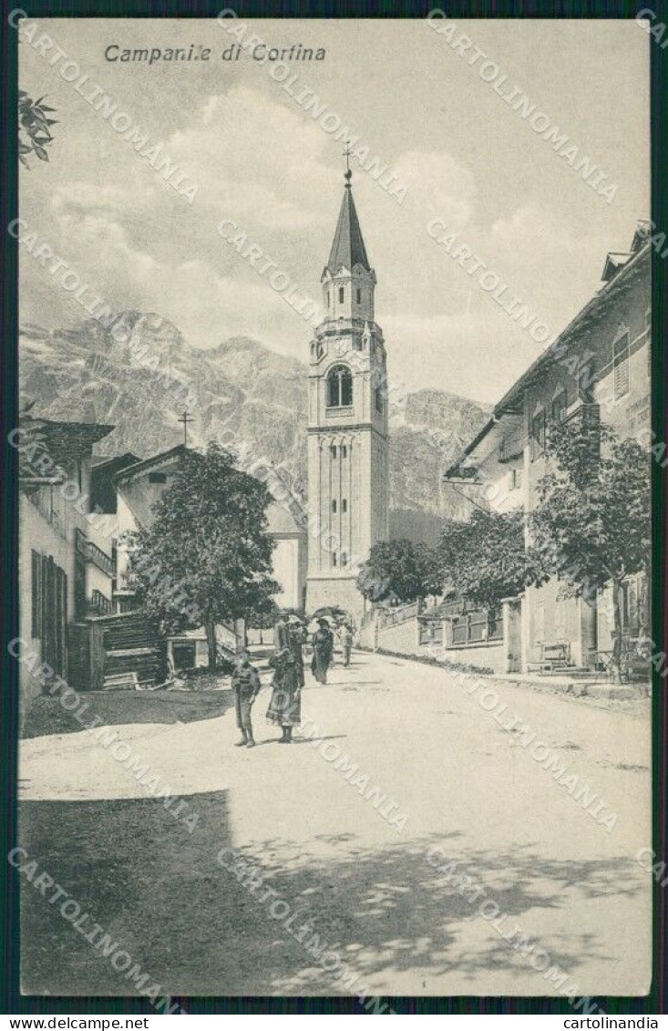 Belluno Cortina D'Ampezzo Campanile Cartolina VK4114 - Belluno