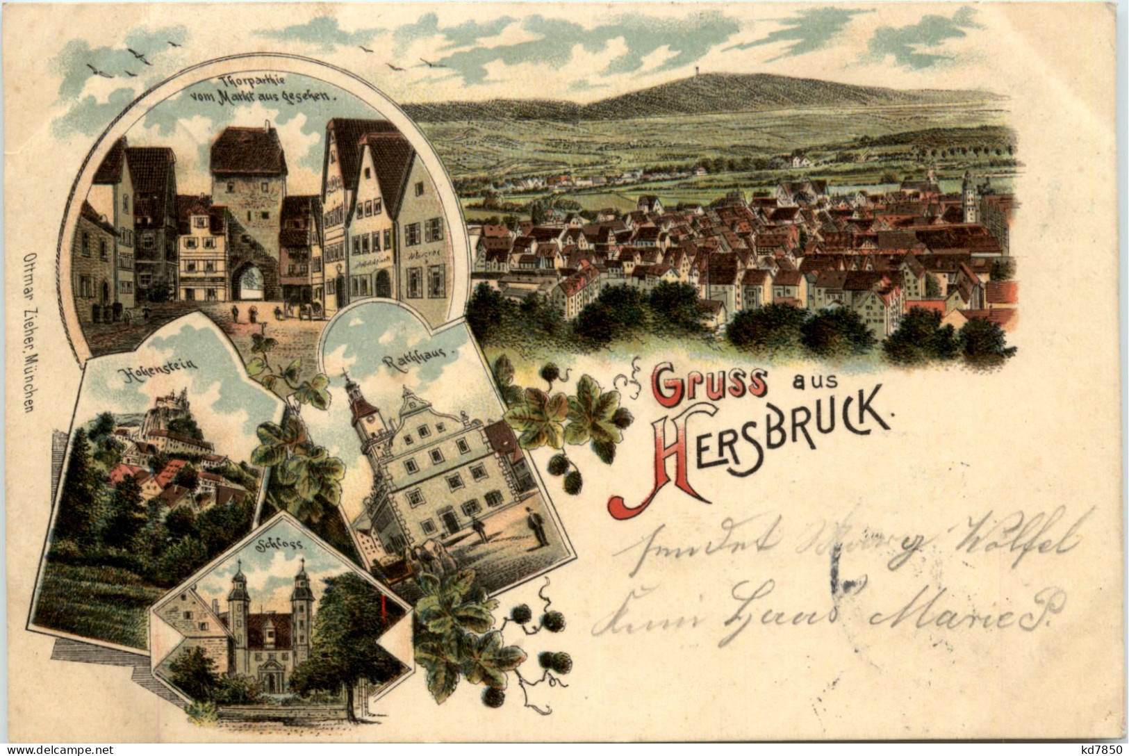 Gruss Aus Hersbruck - Litho - Hersbruck