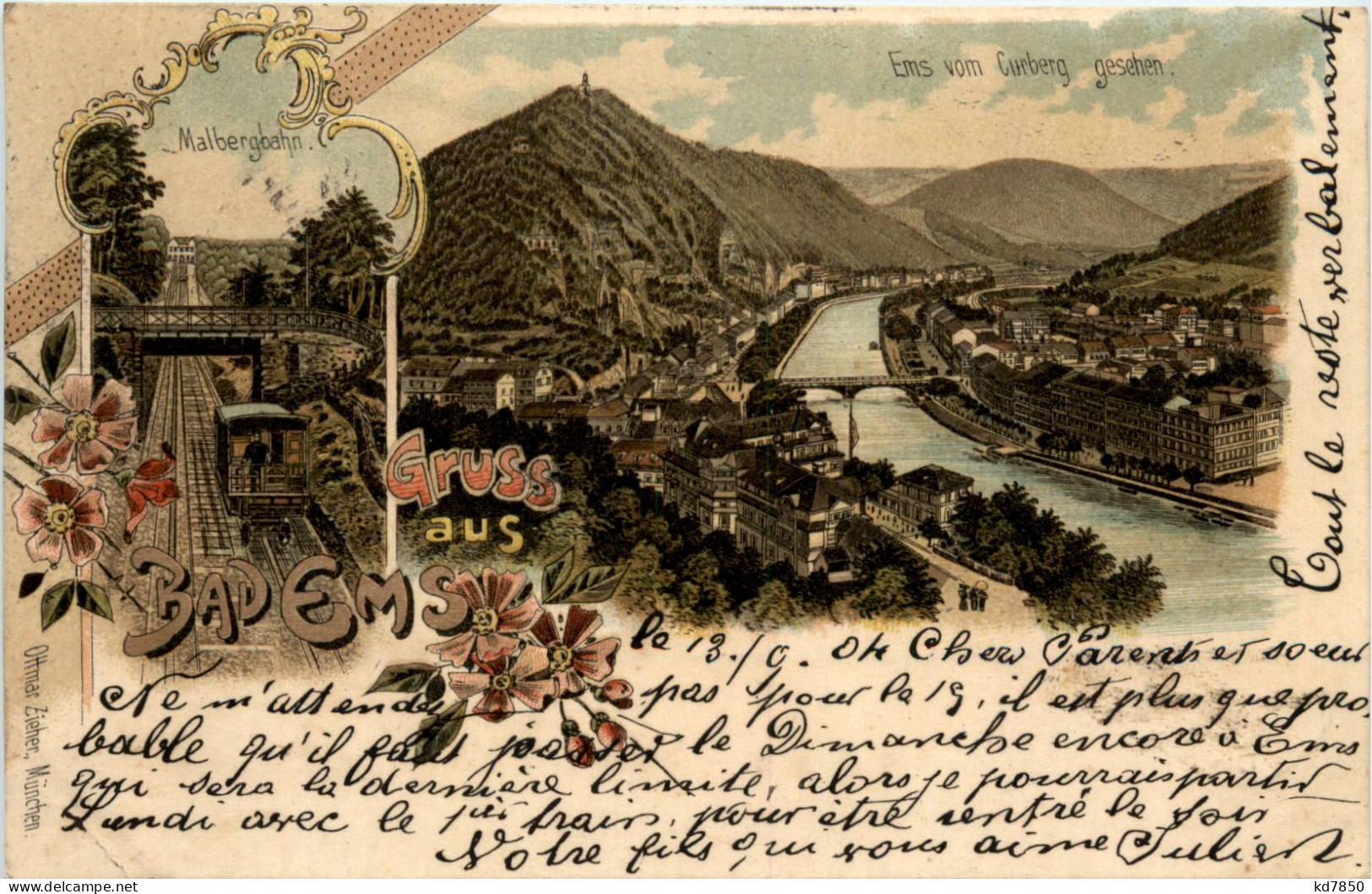 Gruss Aus Bad Ems - Litho - Bad Ems