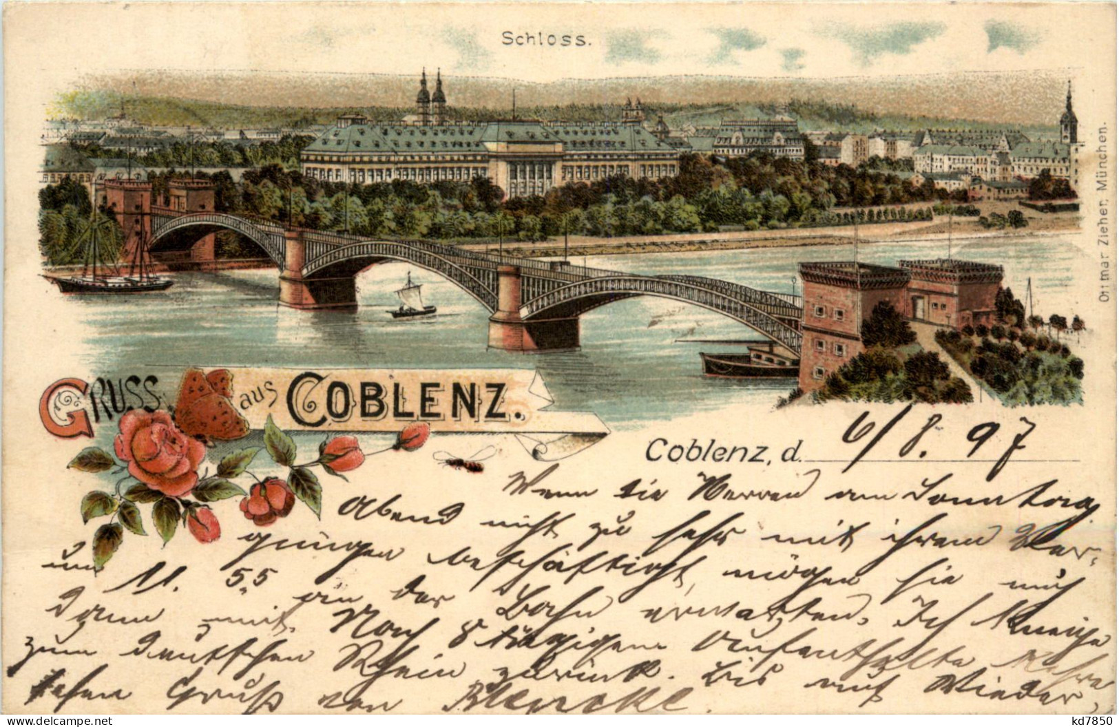 Gruss Aus Coblenz - Litho - Koblenz