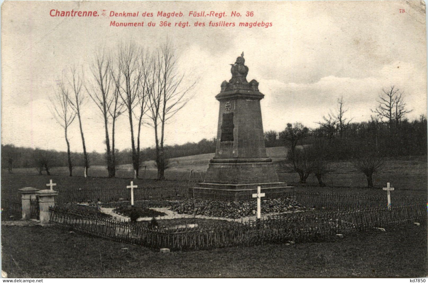 Chantrenne - Denkmal Des Magdeburger Regiments - Regimente