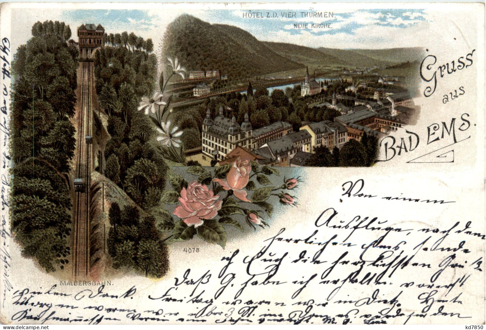 Gruss Aus Bad Ems - Litho - Bad Ems