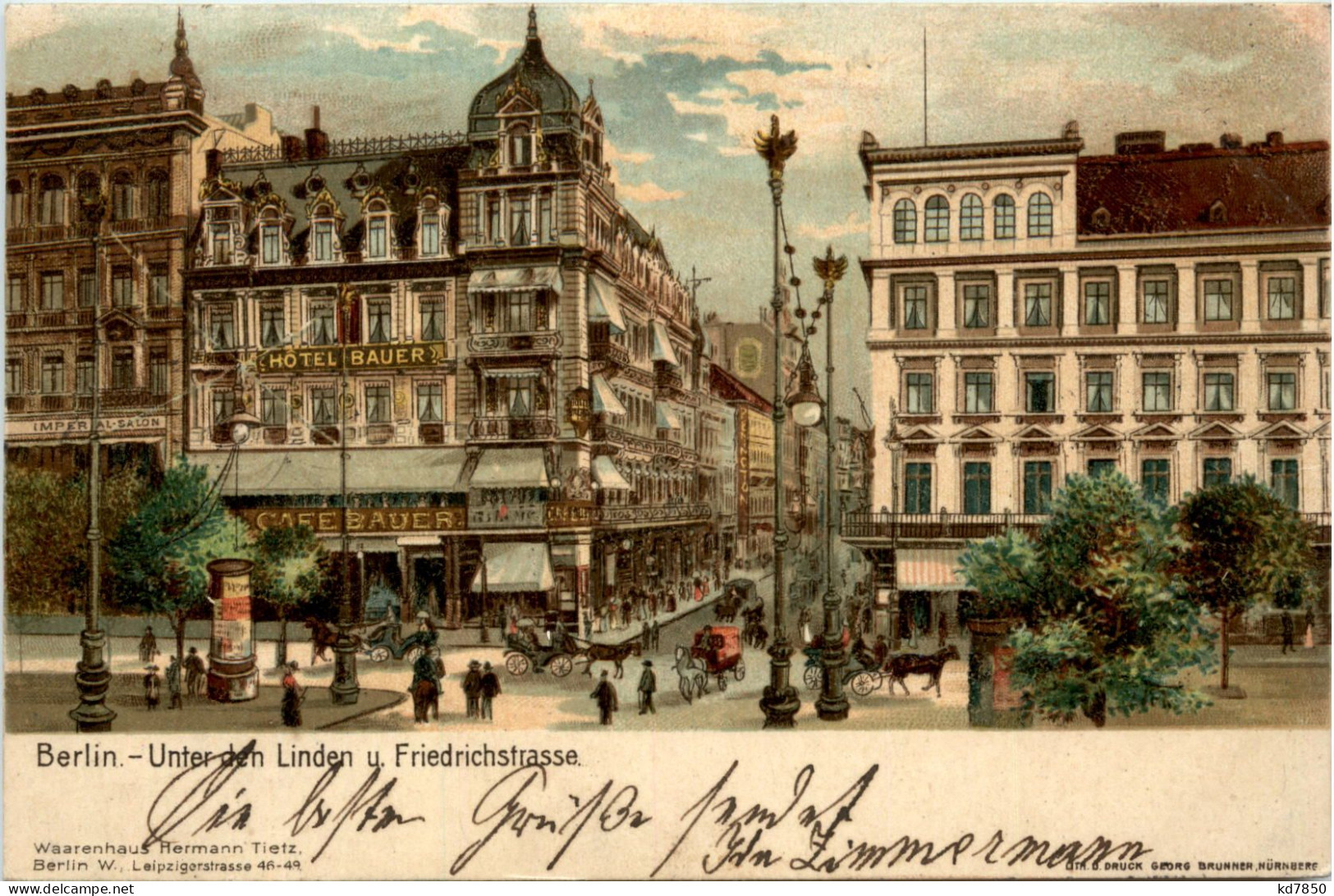 Berlin - Unter Den Linden - Litho - Sonstige & Ohne Zuordnung