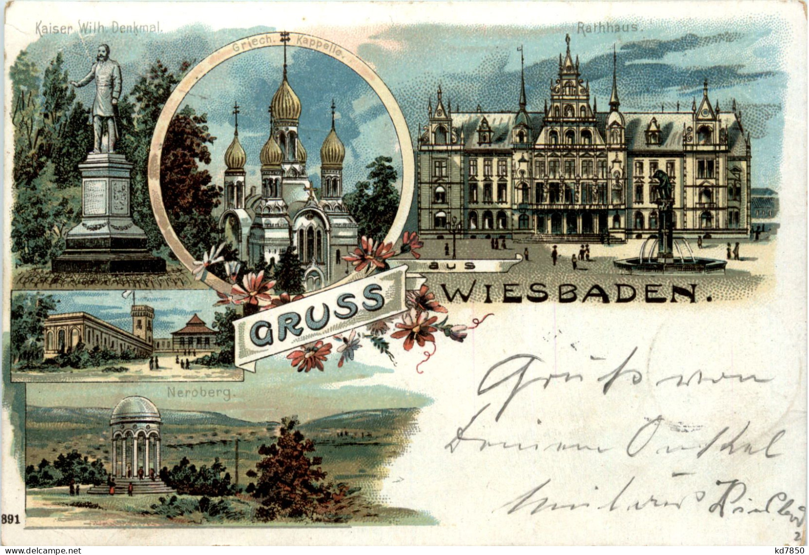 Gruss Aus Wiesbaden - Litho - Wiesbaden