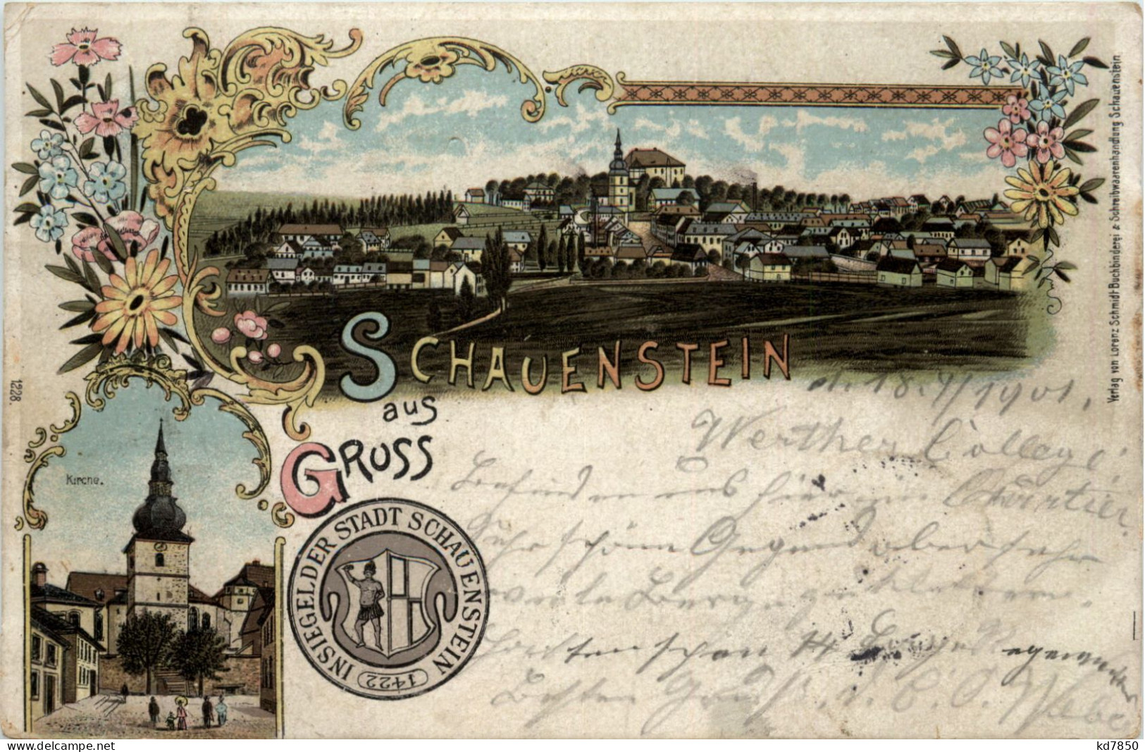 Gruss Aus Schauenstein - Litho - Hof