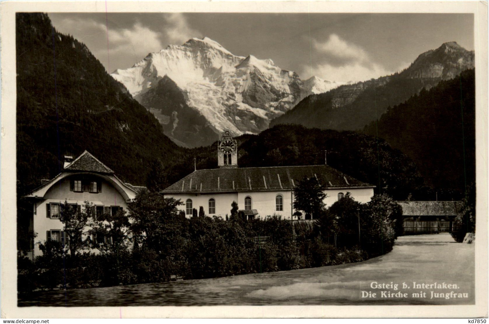 Gsteig Bei Interlaken - Die Kirche Mit Jungfrau - Gsteig Bei Gstaad