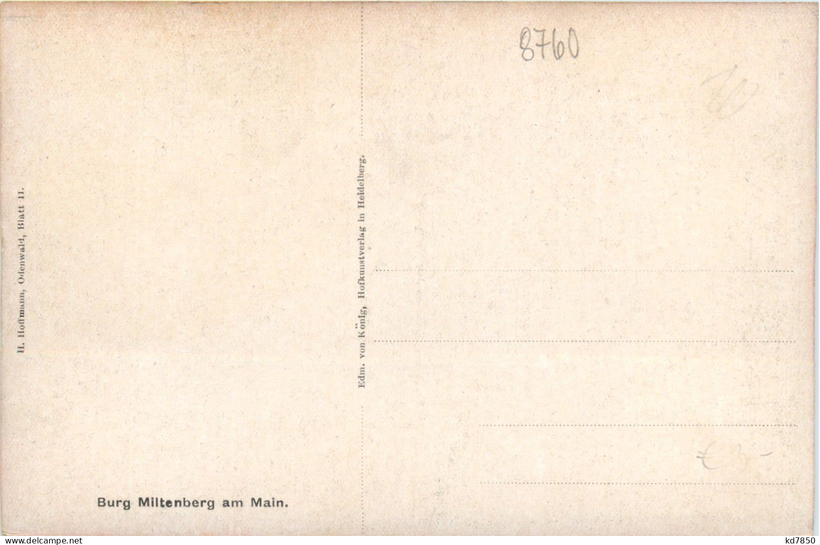 Miltenberg - Künstlerkarte H. Hoffmann - Miltenberg A. Main