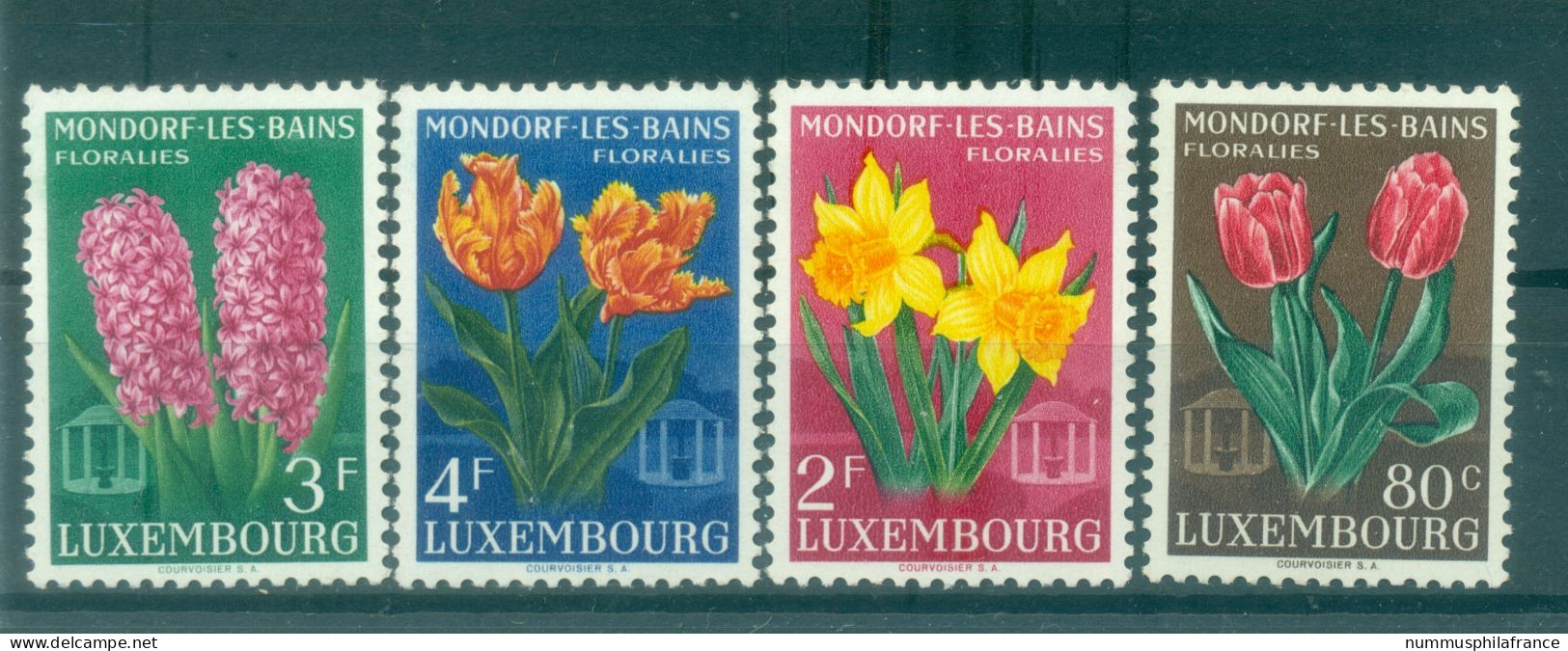 Luxembourg 1955 - Y & T N. 490/93 - Floralies De Mondorf-les-Bains  (Michel N. 531/34) - Ongebruikt