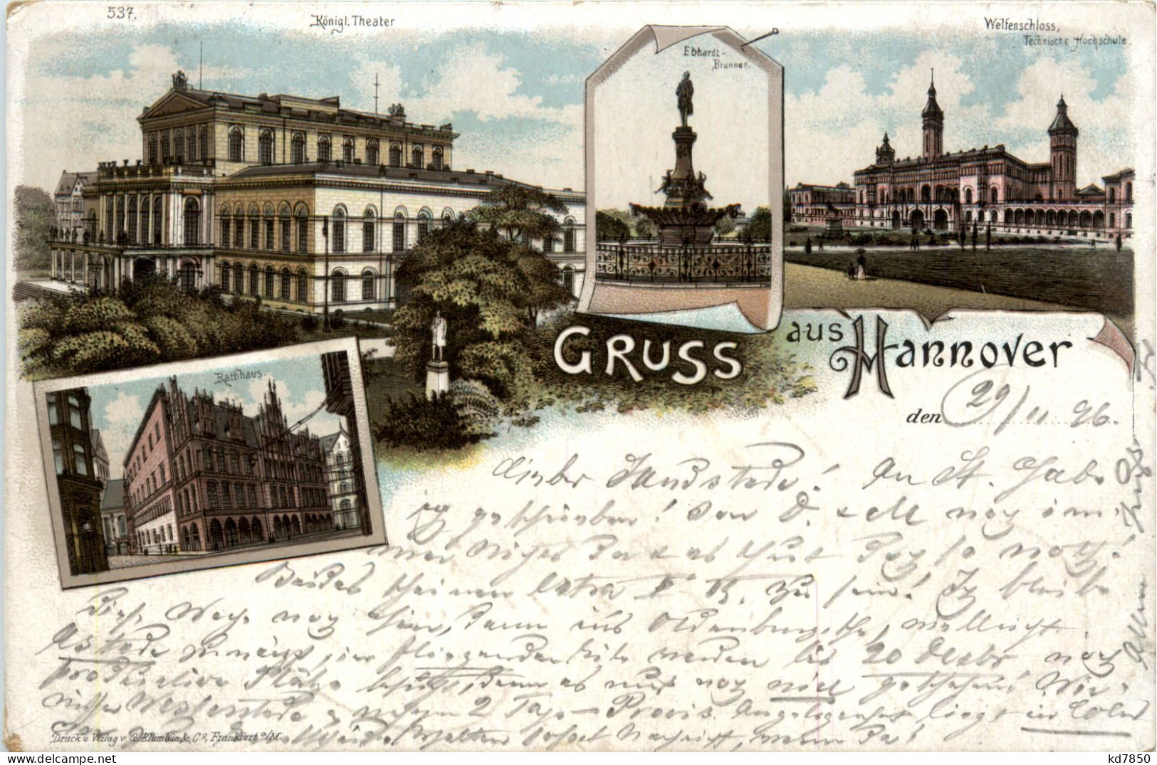 Gruss Aus Hannover - Litho - Hannover