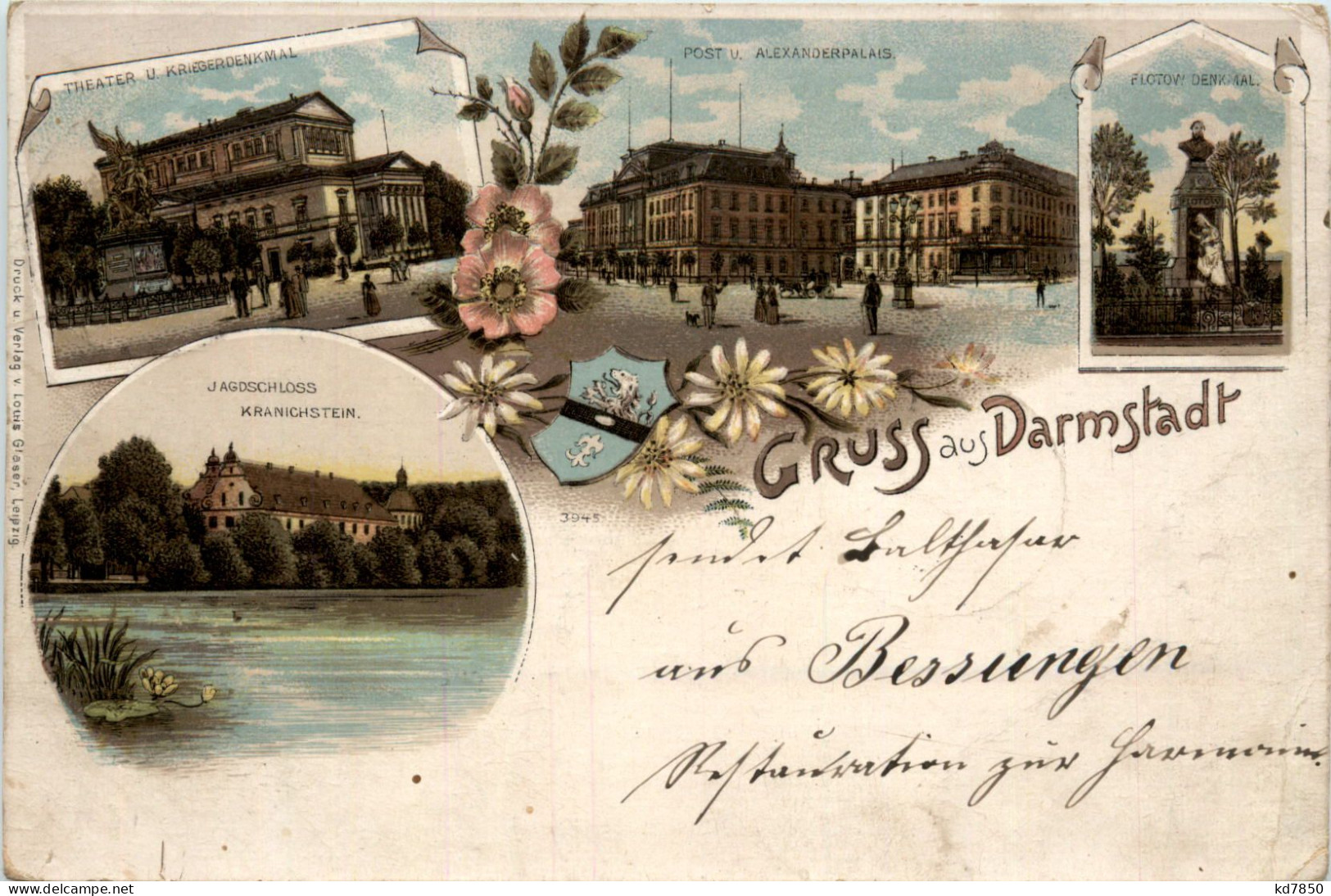 Gruss Aus Darmstadt - Litho - Darmstadt