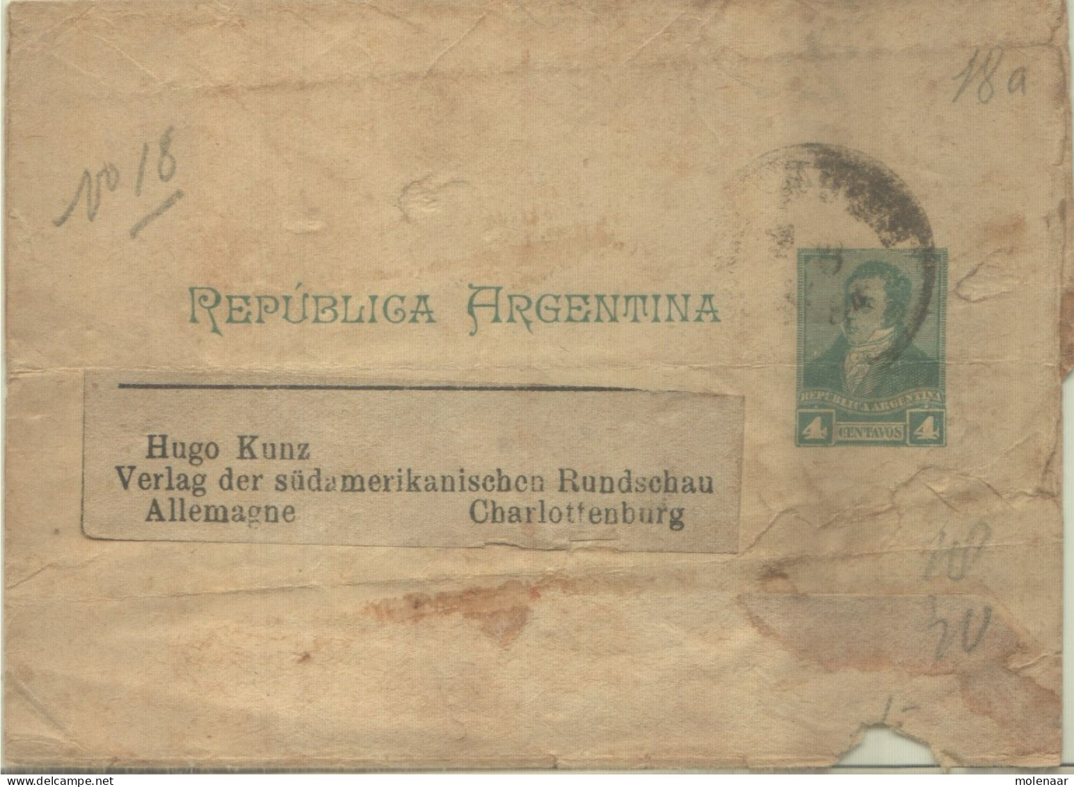 Postzegels > Amerika > Argentinië > Postwaardestukken  Vouwbriefje Gebruikt (16831) - Postwaardestukken