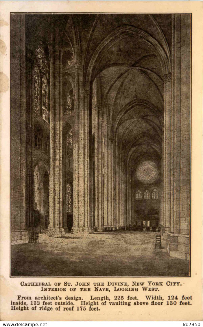 New York - Cathedral Of St. John - Autres & Non Classés