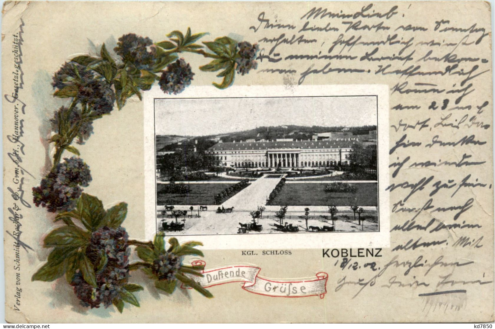 Koblenz - Duftkarte - Litho - Koblenz