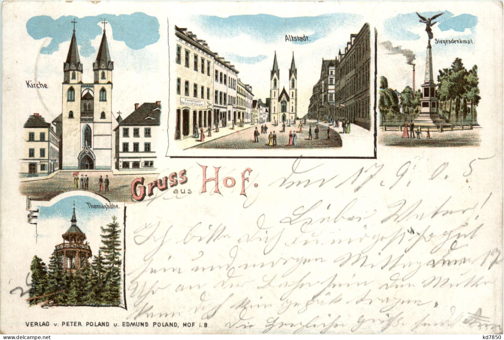 Gruss Aus Hof - Litho - Hof