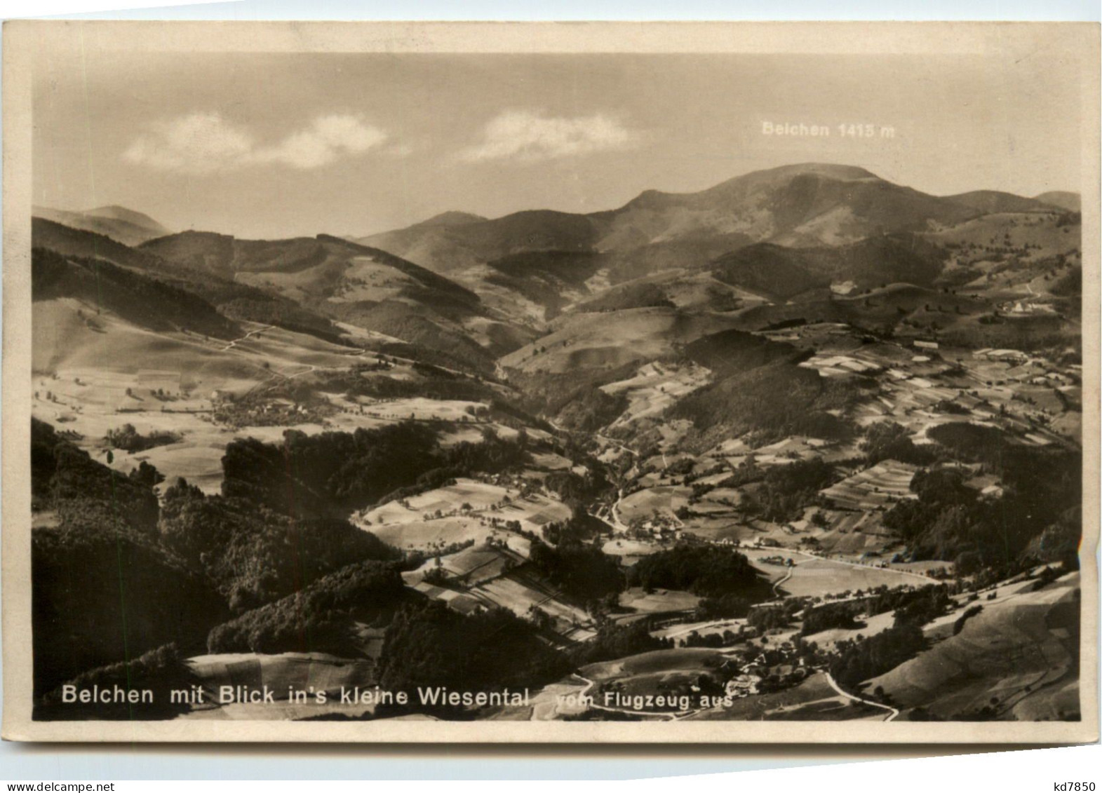 Belchen Mit Kleinem Wiesental Vom Flugzeug - Loerrach