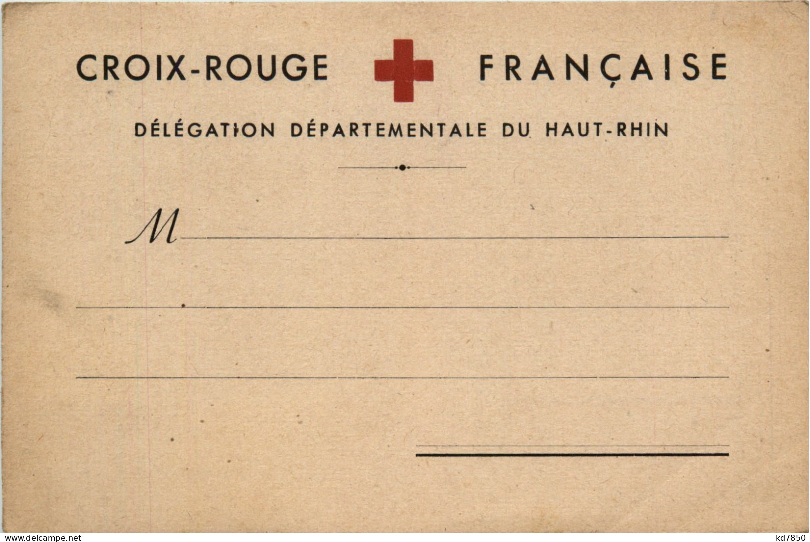 Croix-Rouge Francaise - Haut Rhin - Croce Rossa