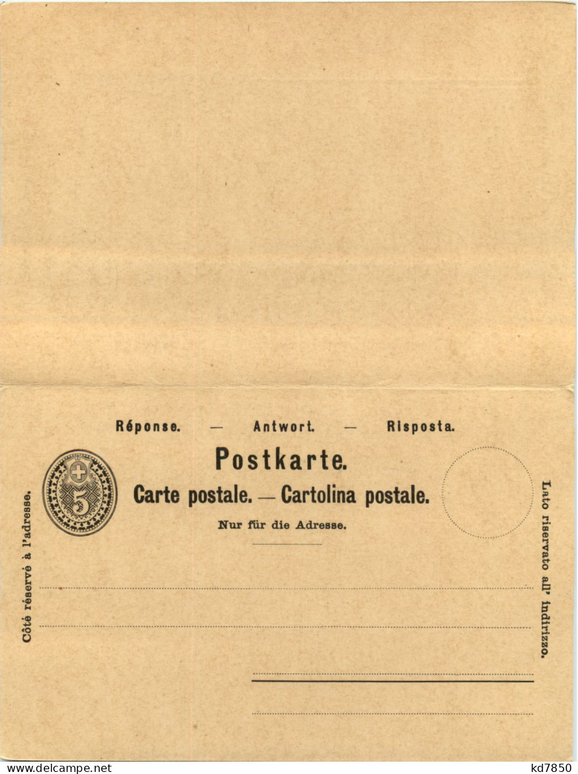 Ganzsache Schweiz - Mit Bezahlter Antwort - Stamped Stationery