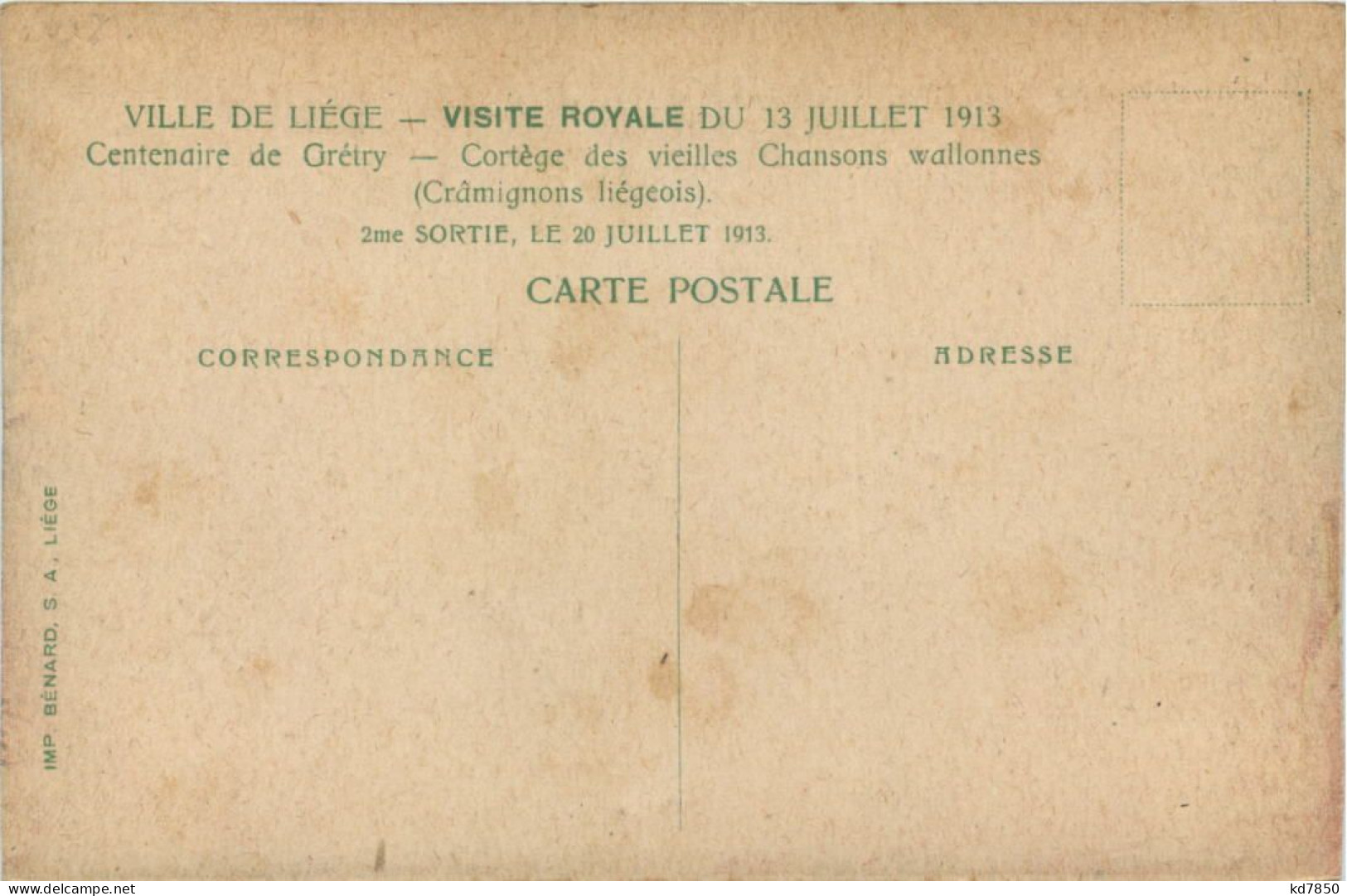 Liege - Visite Royale 1913 - Liège