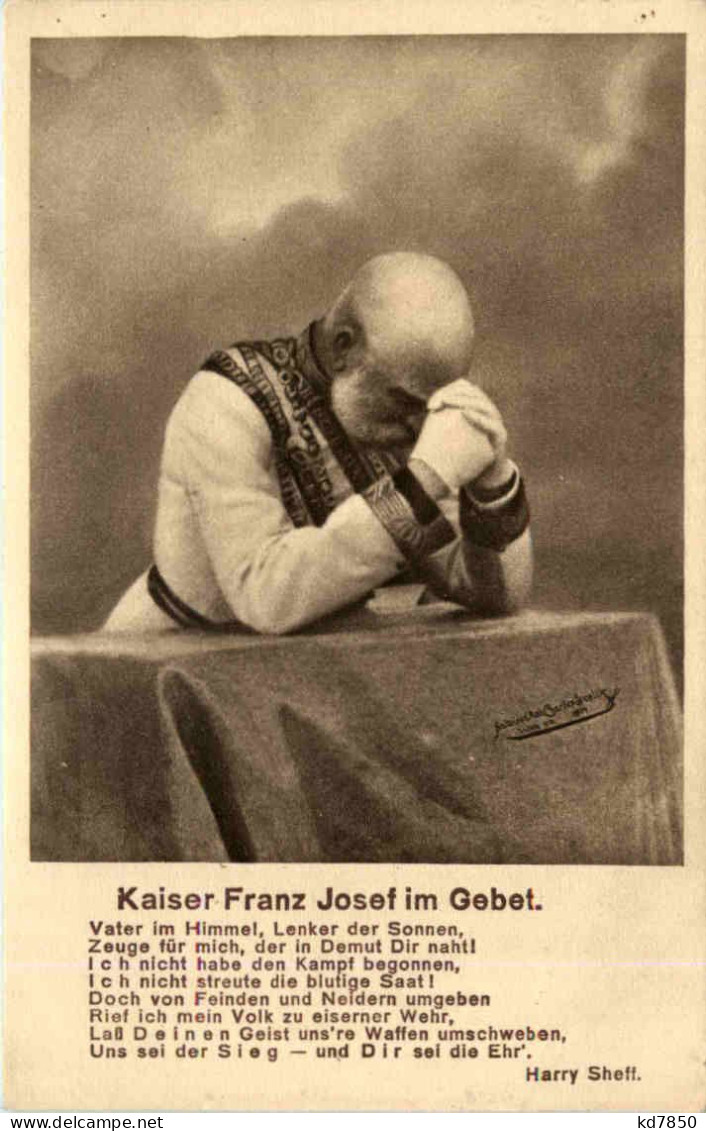 Kaiser Franz Josef Im Gebet - Königshäuser