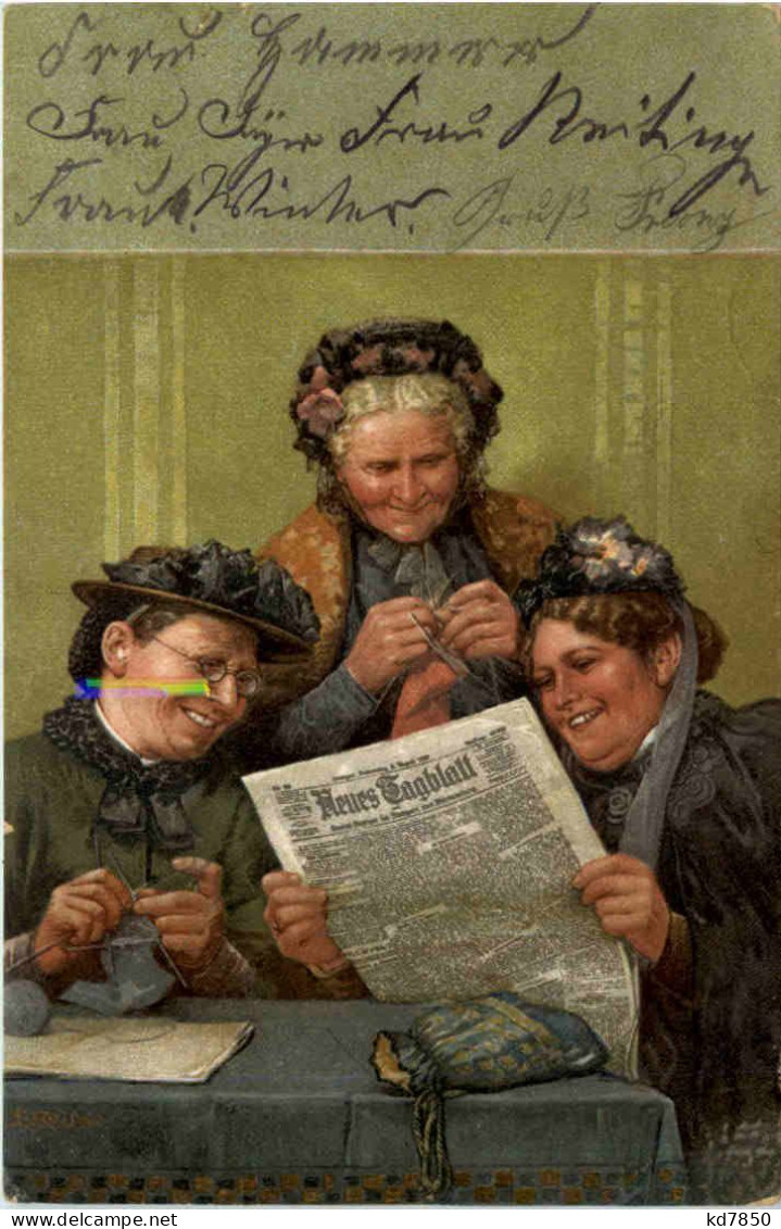 Frauen Lesen Zeitung - Women