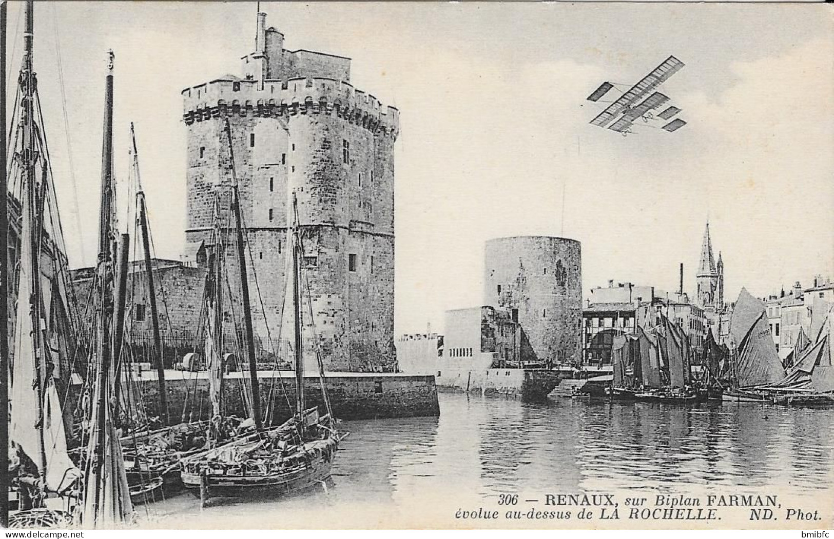 RENAUX Sur Biplan FARMAN évolue Au Dessus De La ROCHELLE - Airmen, Fliers