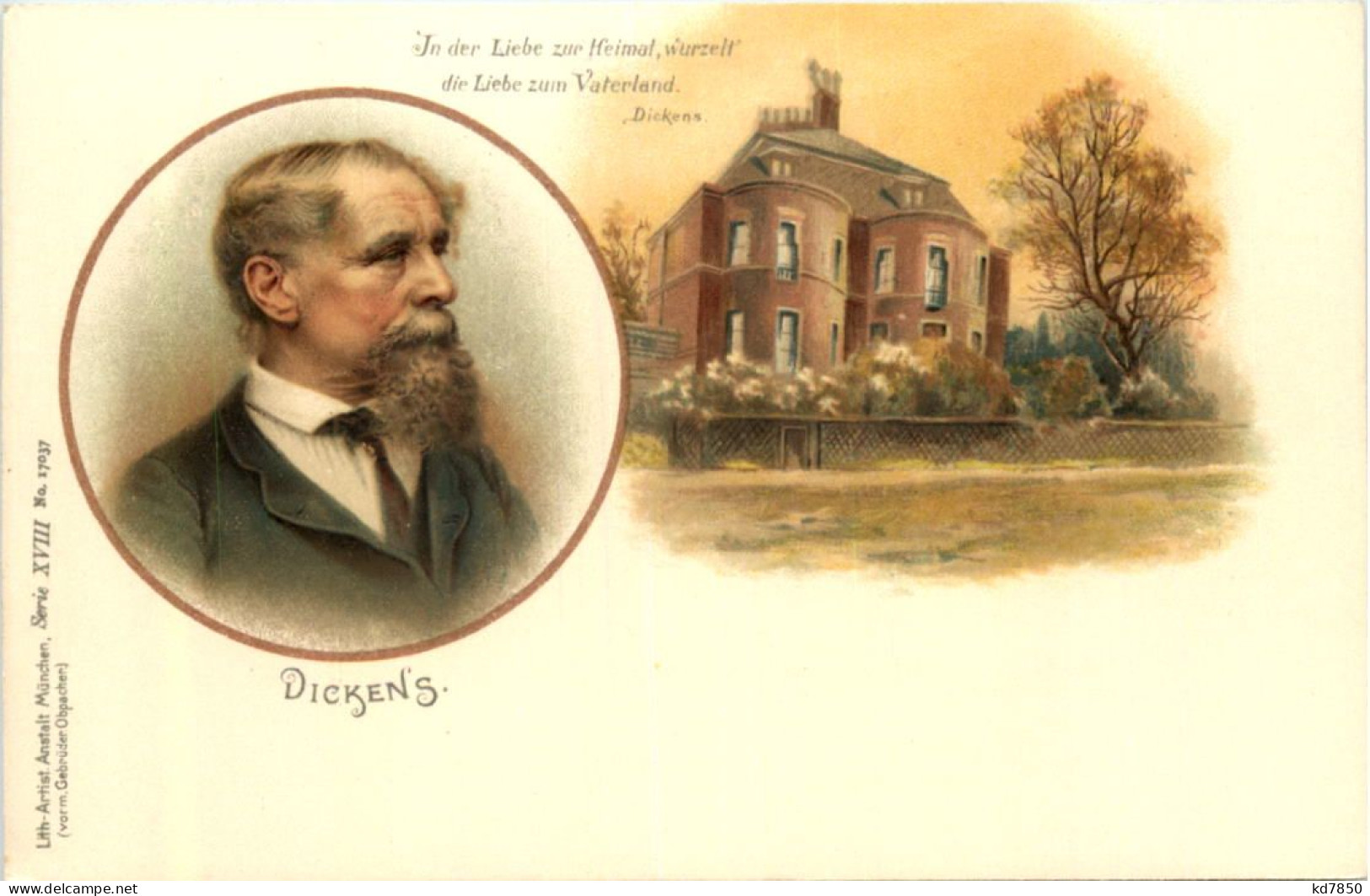 Dickens - Litho - Ecrivains