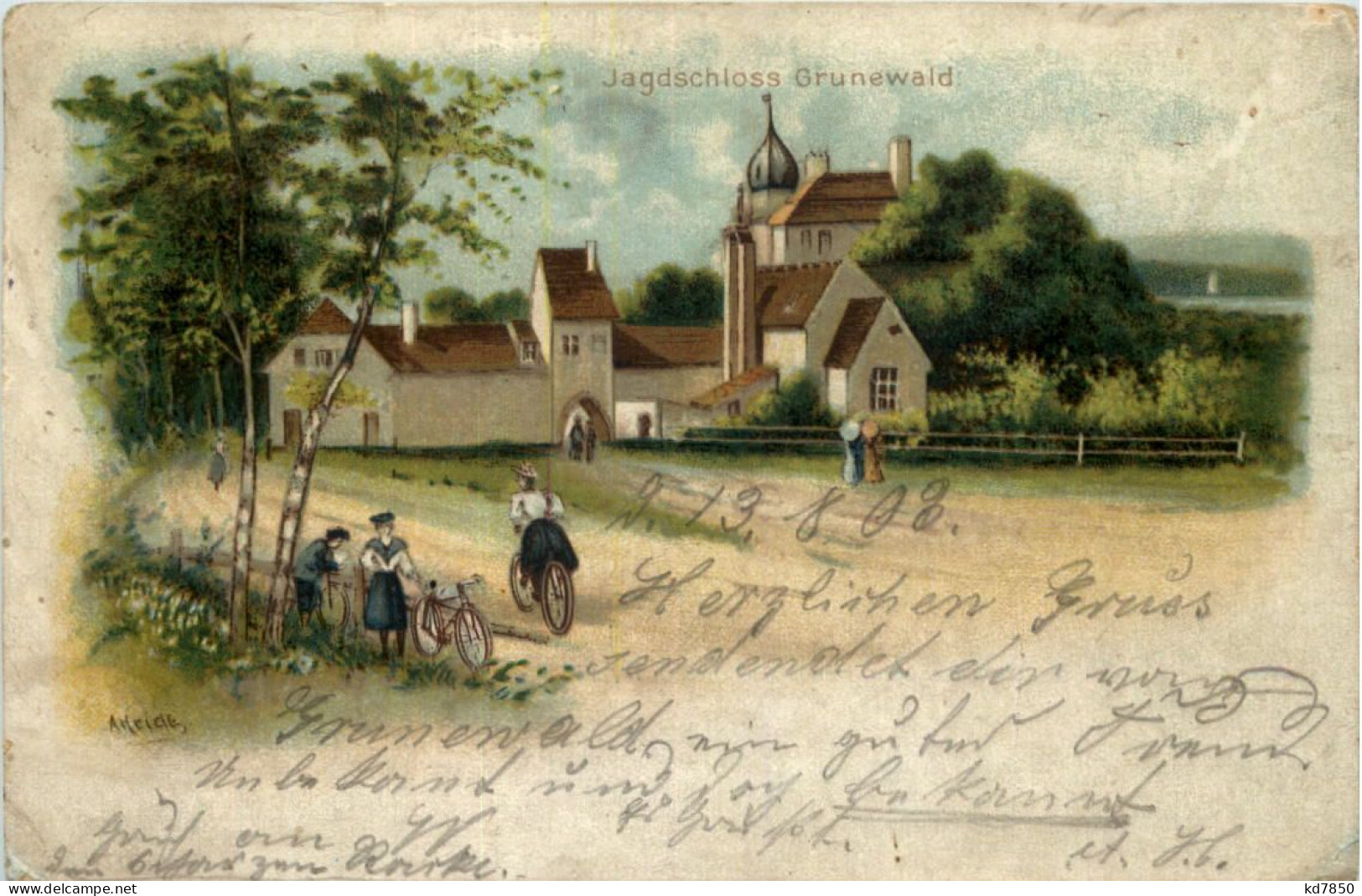 Jagdschloss Grunewald - Litho - Grunewald