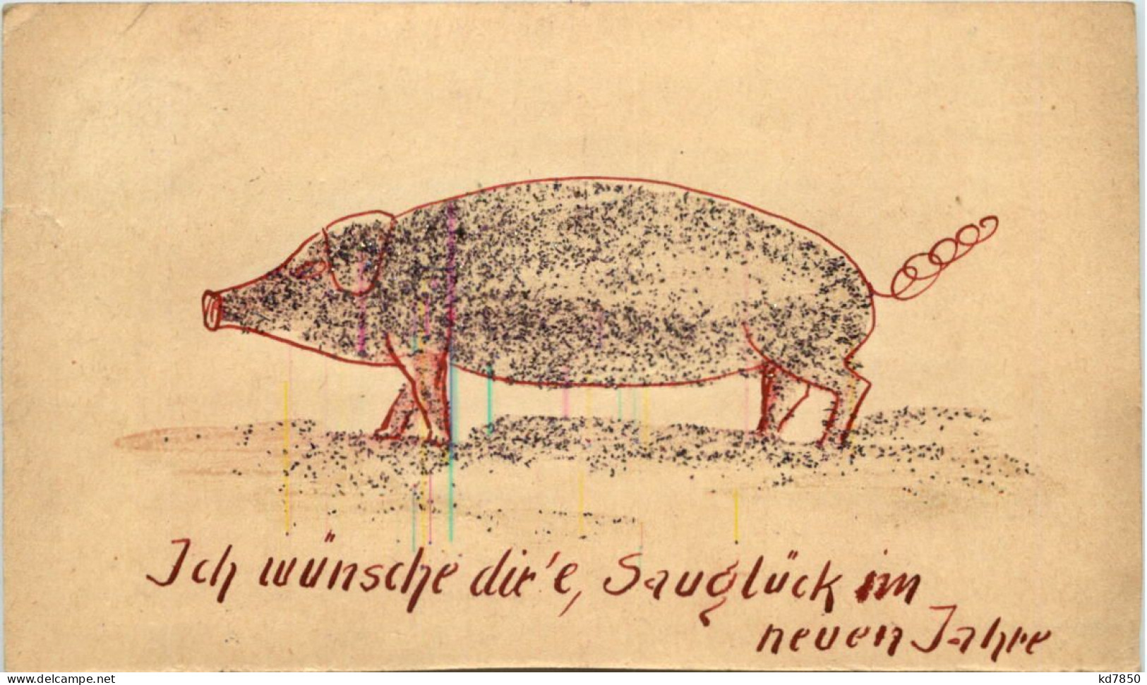 Schwein Selbstgemalt - Ohne Zuordnung