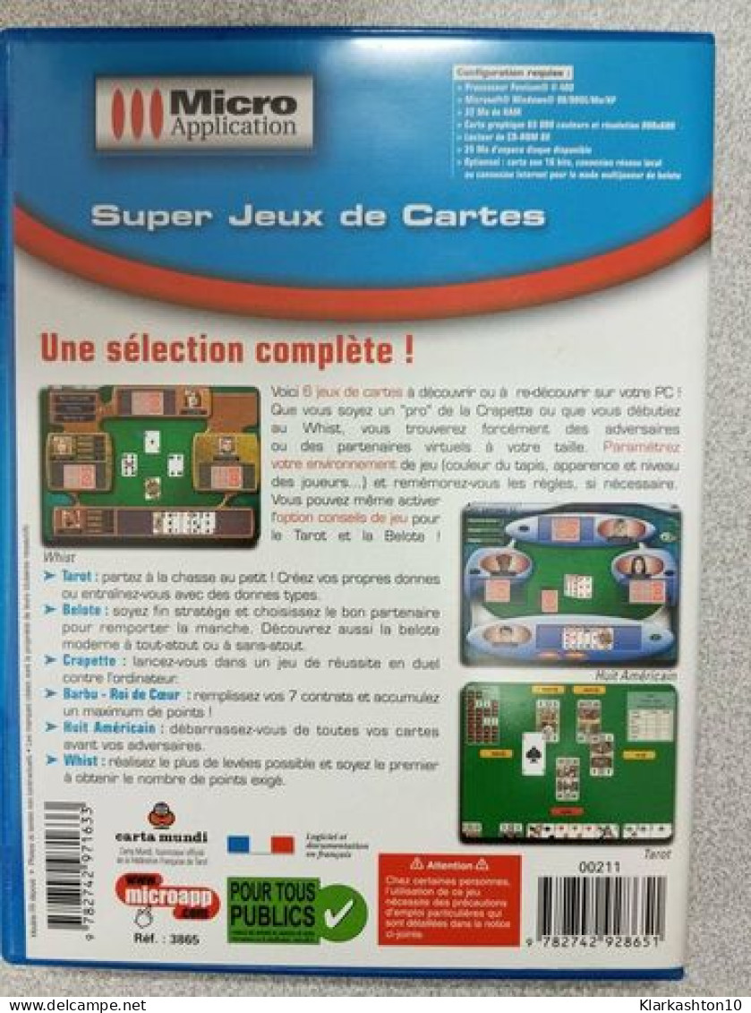 Super Jeux De Cartes Pour Windows XP - Altri & Non Classificati