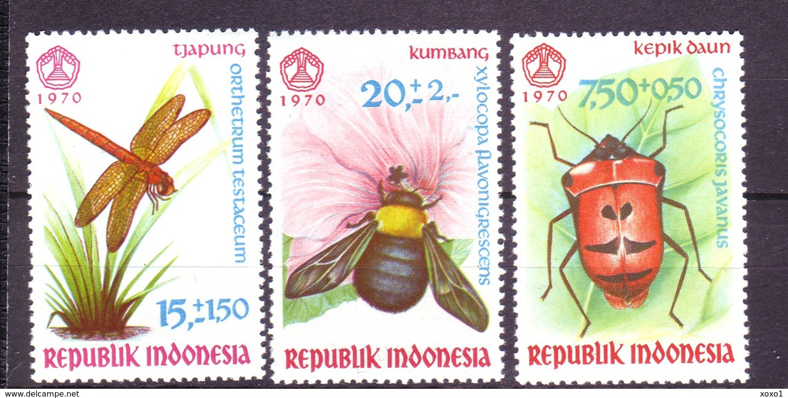 Indonesia 1970 MiNr. 682 - 684  Indonesien Insects 3v  MNH** 35,00 € - Otros & Sin Clasificación