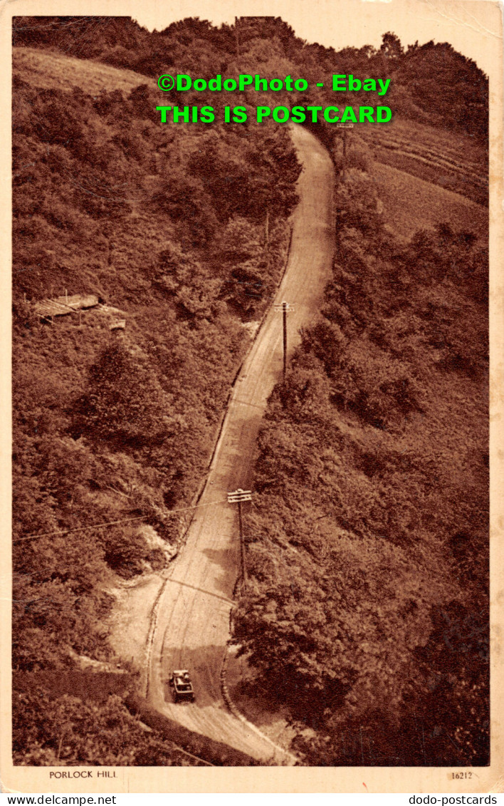 R408676 Porlock Hill. Harvey Barton. Postcard. 1955 - World