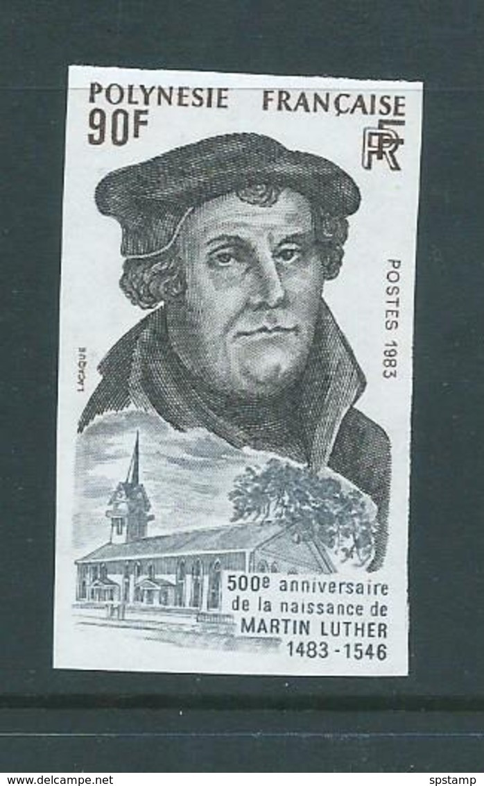 French Polynesia 1983 Martin Luther Anniversary Imperforate Single MNH - Nuevos