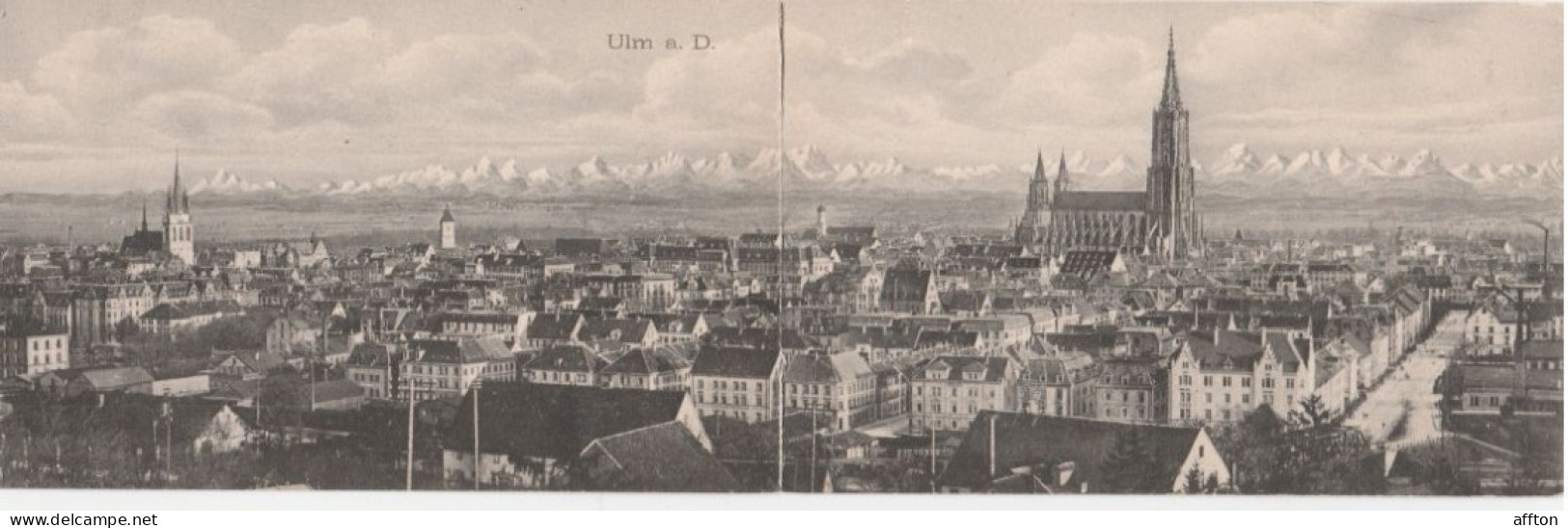 Ulm Germany 1906 Double Postcard - Ulm