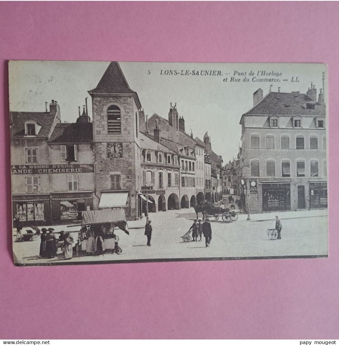 Lons Le Saunier - Pont De L'Horloge Et Rue Du Commerce - 01-02-1932 - Lons Le Saunier