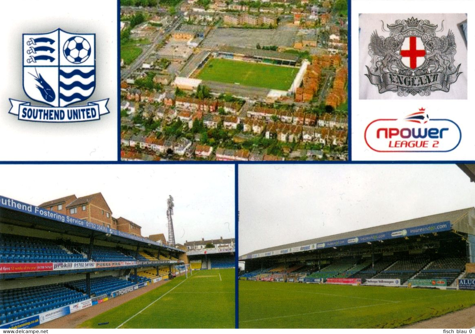 1) Stadion Postkarte Roots Hall Stadium Victoria Avenue Southend United FC On-Sea England Fußball Football The Shrimpers - Fussball