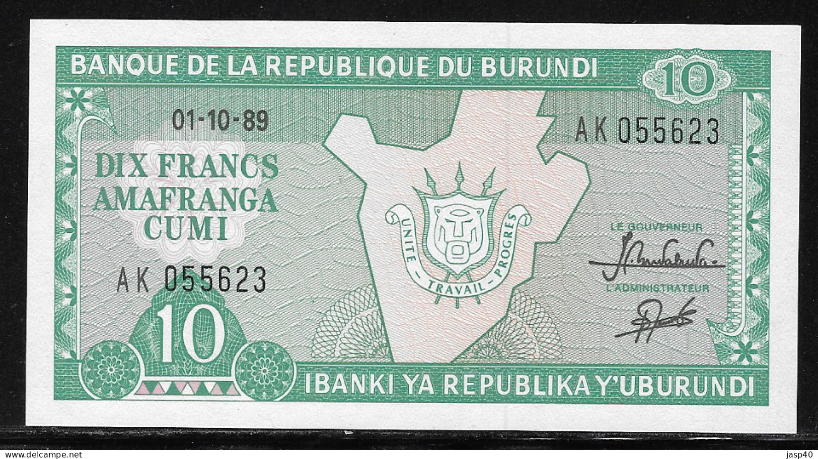 BURUNDI - 10 FRANCOS - Burundi