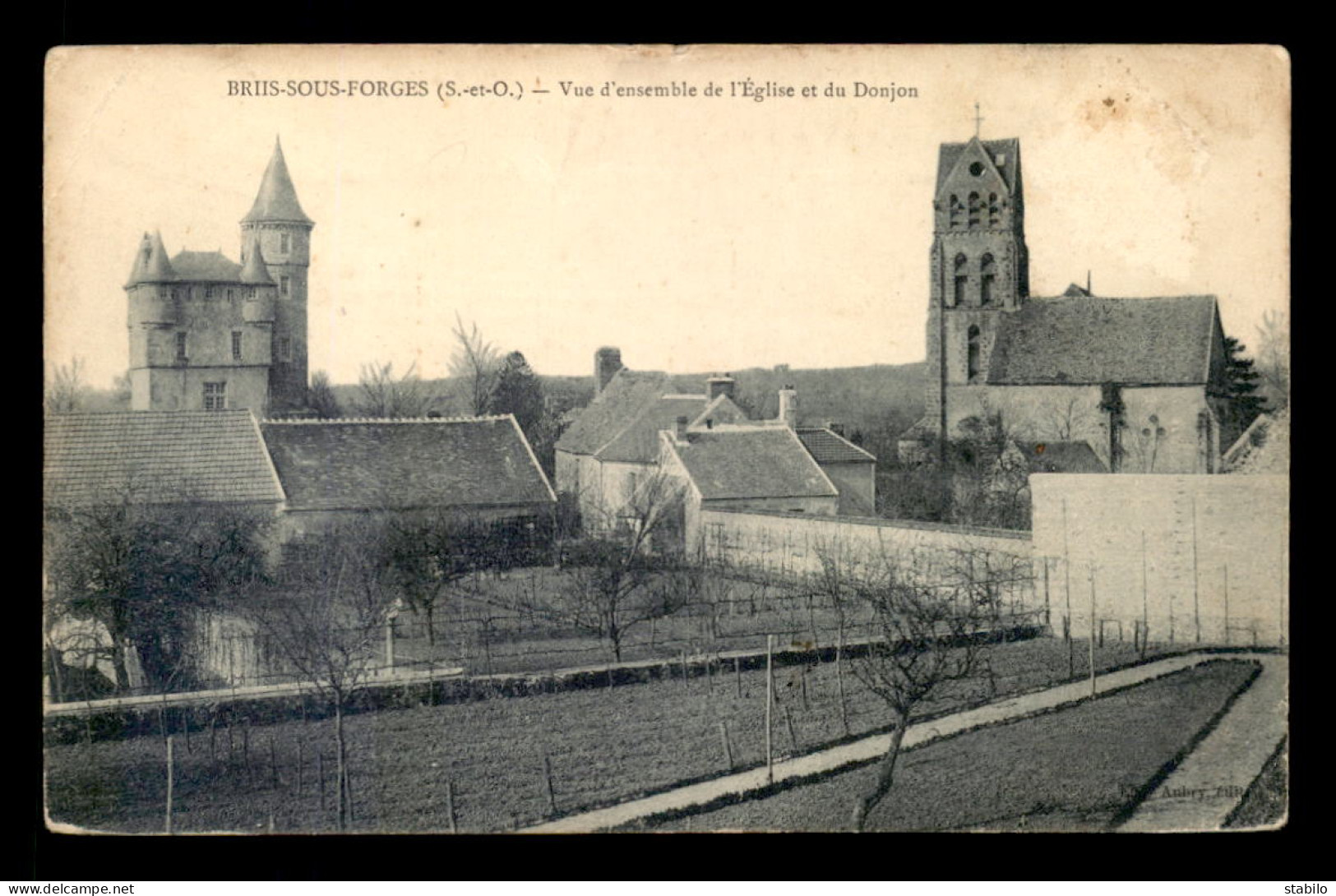 91 - BRIIS-SOUS-FORGES - L'EGLISE ET LE DONJON - VOIR ETAT - Briis-sous-Forges