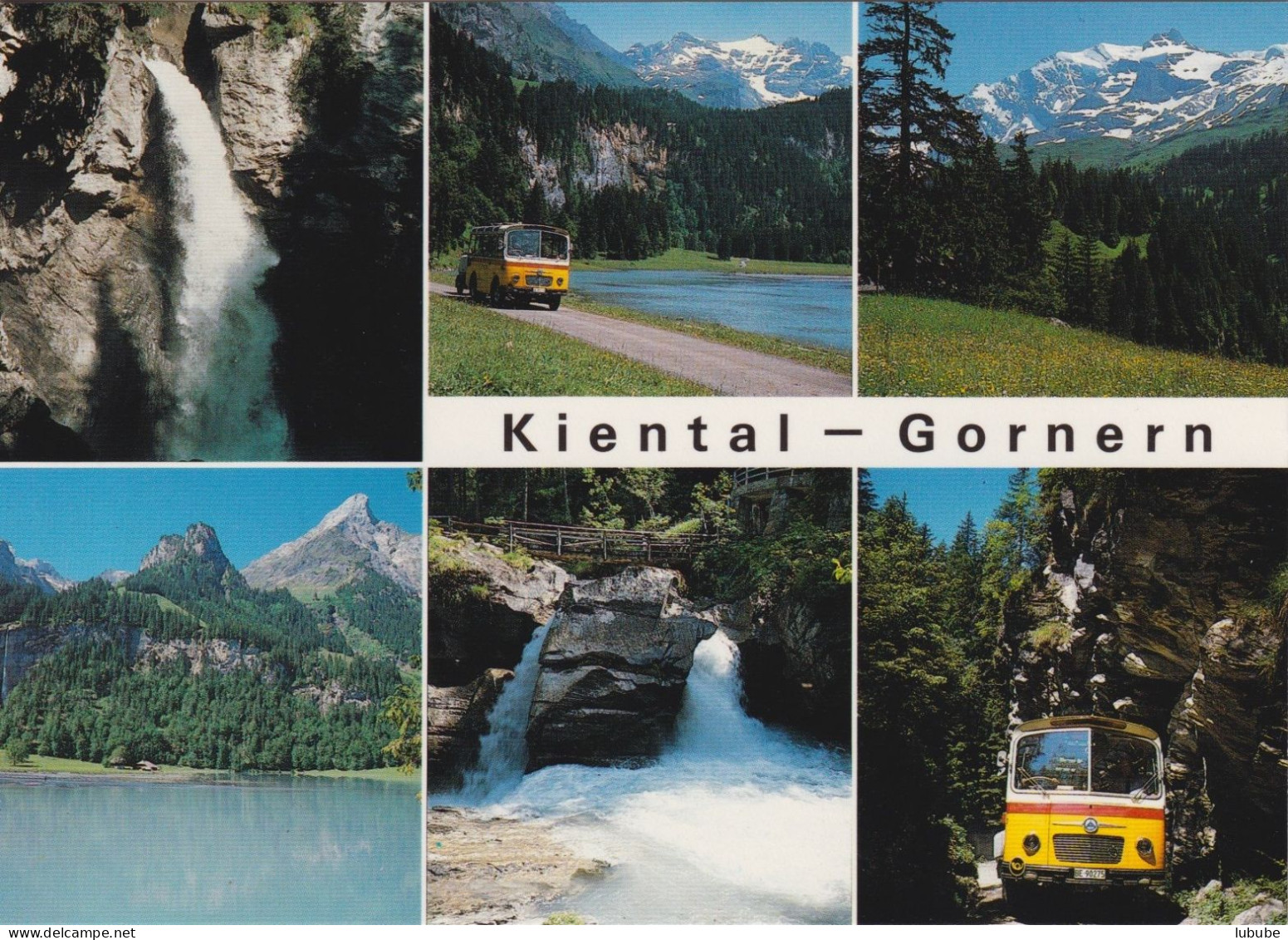 Kiental / Gornern - 6 Bilder Mit Postautos       Ca. 1990 - Autres & Non Classés