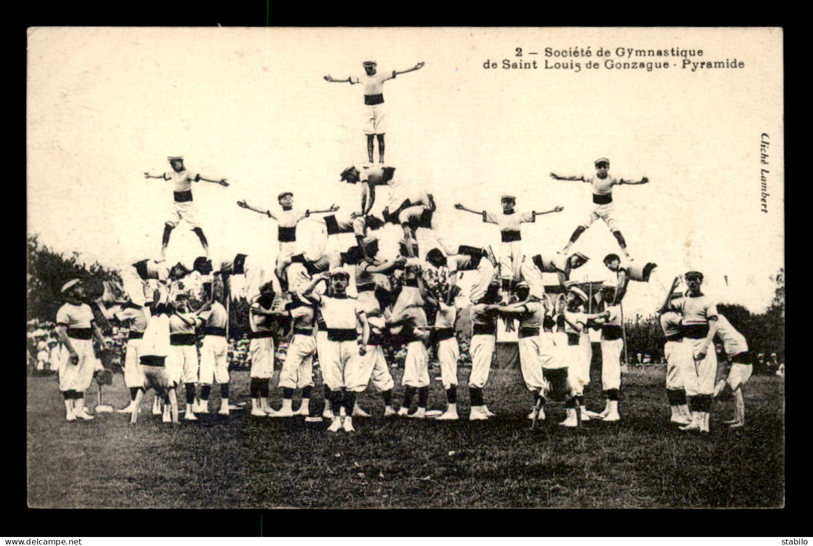 28 - CHATEAUNEUF-SUR-CHER - SOCIETE DE GYMNASTIQUE DE ST-LOUIS DE GONZAGUE - PYRAMIDE - Châteauneuf