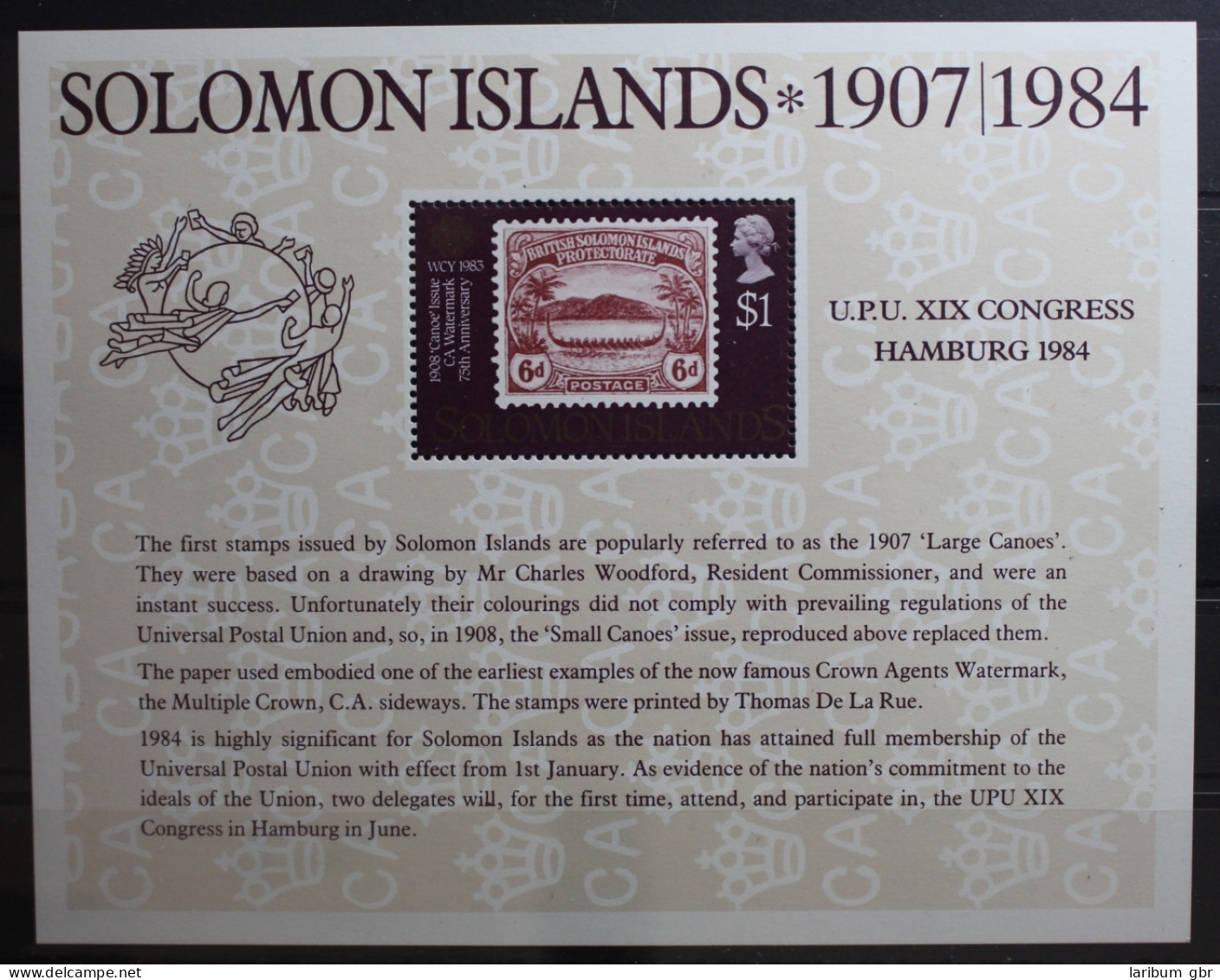 Salomonen Block 14 Mit 521 Postfrisch #SY299 - Isole Salomone (1978-...)